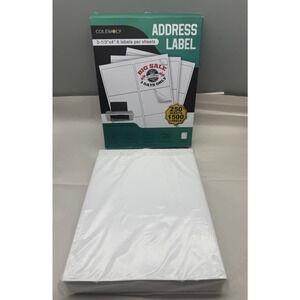 3 1/3" x 4" Address Shipping Labels Laser Ink Jet Self Adhesive 6 Per Sheet READ